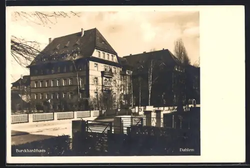 AK Berlin-Dahlem, Strassenpartie am Burckhardthaus