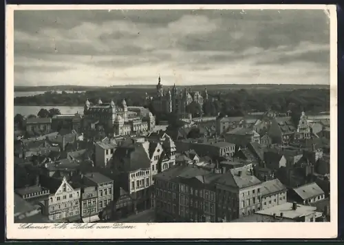 AK Schwerin i. M., Blick vom Dom mit Schloss