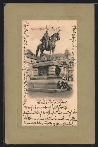AK Weissenfels, Kaiser-Wilhelm-Denkmal