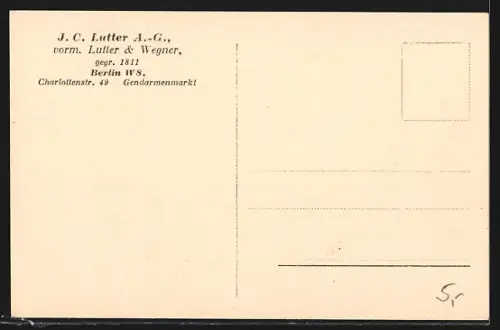 AK Berlin, Restaurant Historischer Weinkeller J. C. Lutter A.-G. am Gendarmenmarkt