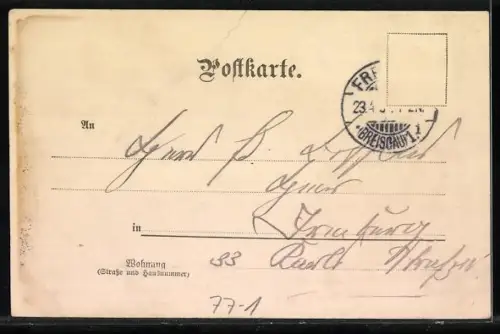 Lithographie Szenen einer Regenfahrt, Ausflügler mit Regenschirmen und gegen den Wind kämpfend