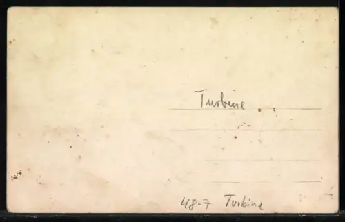 Foto-AK Bestandteile einer Turbine