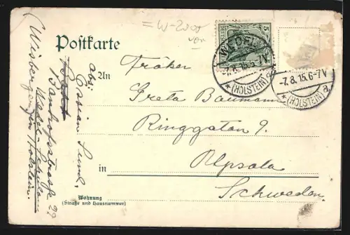 AK Wedel i. H., Roland, Totalansicht