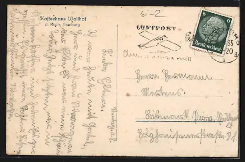 AK Hamburg, Gasthof Kaffeehaus Wallhof, Inh. J. Koch