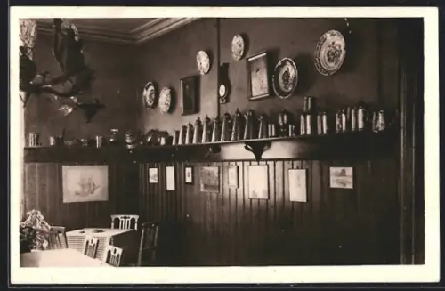 AK Plön, Gasthof zur Fegetasche, Inh. Ludwig Boll, Innenansicht