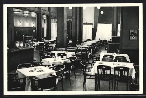 AK Hamburg-St.Georg, Gasthof Deutsches Bierhaus in der Kirchenallee, Innenansicht