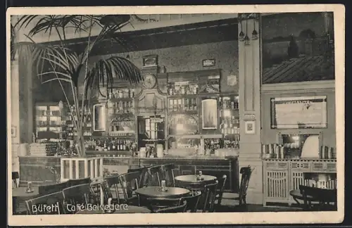 AK Hamburg, Café Belvedere, Inh. F. Blesch, Alsterdamm