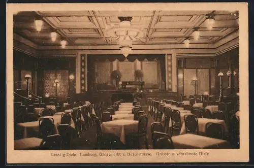 AK Hamburg-Neustadt, Gasthaus Lessing-Diele, Gänsemarkt und Büschstrasse