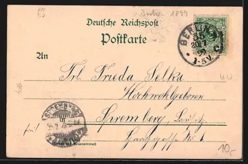 Lithographie Berlin, Passage, Unter den Linden