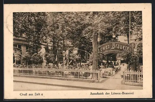 AK Berlin-Tiergarten, Gasthof Ausschank der Löwen-Brauerei, Zelt 4