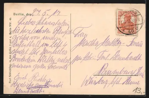 AK Berlin-Tiergarten, Gasthof Ausschank der Löwen-Brauerei, Zelt 4