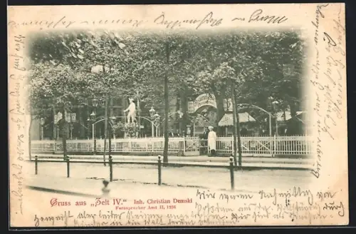 AK Berlin-Tiergarten, Gasthaus Zelt IV, Inh. Christian Demski