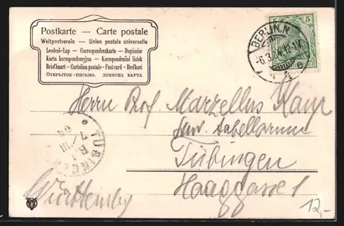 AK Berlin-Kreuzberg, Gleisdreieck der Hochbahn