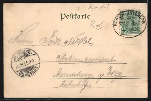 Lithographie Berlin-Tiergarten, Bismarck-Denkmal