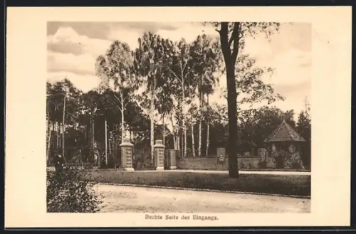 AK Berlin-Spandau, Johannesstift, Rechte Seite des Eingangs