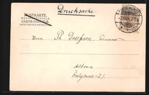 AK Bremerhaven, Lloydkantine, Kaiserdock und Riesenkran am Kaiserhafen