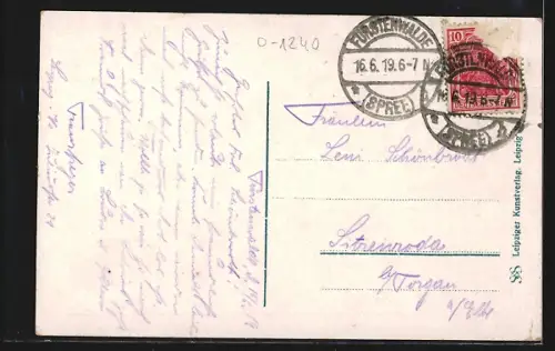 AK Fürstenwalde a. Spree, Partie am Kaiserplatz