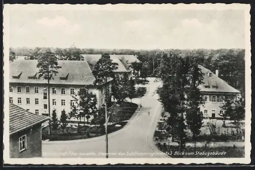 AK Eberswalde, Kaserne des Schützenregiment 3, Blick vom Stabsgebäude