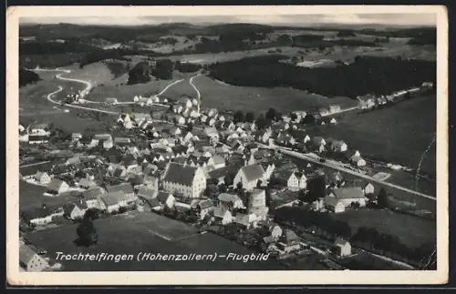 AK Trochtelfingen /Hohenzollern, Teilansicht, Fliegeraufnahme