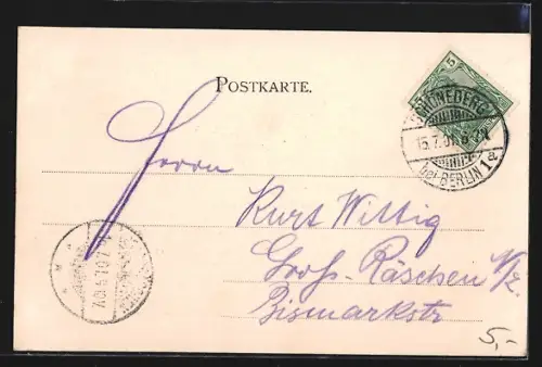 AK Berlin, Reichs-Postamt mit Strassenpartie