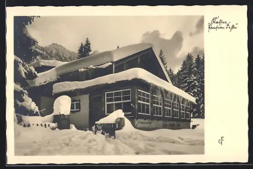 AK Neuhaus b. Schliersee, Cafe-Pension Fehle im Schnee
