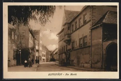 AK Buttstädt, Strassenpartie am Markt