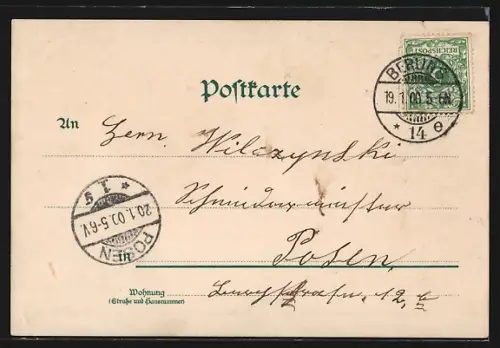 Lithographie Berlin, Kranzlers Ecke u. Café Bauer, Unter den Linden