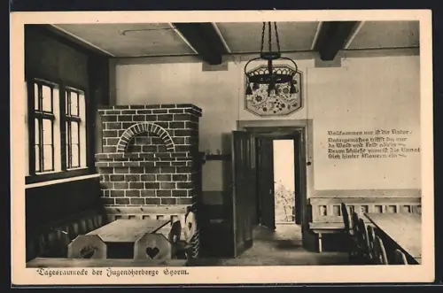 AK Chorin, Tagesraumecke in der Jugendherberge