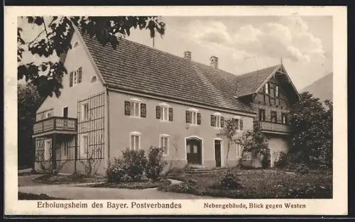 AK Brannenburg, Kriegeraufenthalt 1914-15 im Erholungsheim des Bayerischen Postverbandes