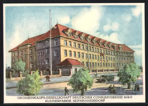 AK Seifhennersdorf, Blick auf die Kleiderfabrik