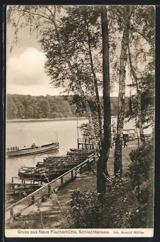 AK Berlin-Schlachtensee, Gasthaus Neue Fischerhütte von Arnold Müller