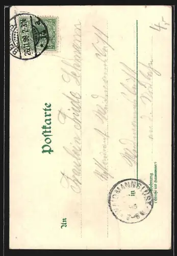 Lithographie Berlin-Tiergarten, Kaiser Friedrich-Gedächtniskirche