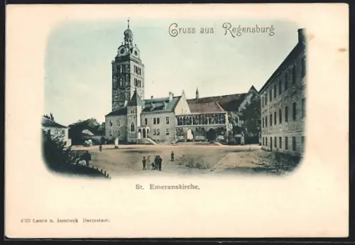 AK Regensburg, Platz an der St. Emeranskirche