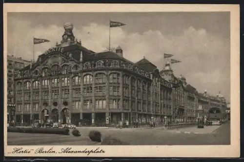 AK Berlin, Hertie Waren- u. Kaufhaus am Alexanderplatz