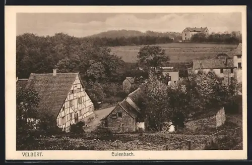 AK Velbert, Häuserpartie im Ortsteil Eulenbach