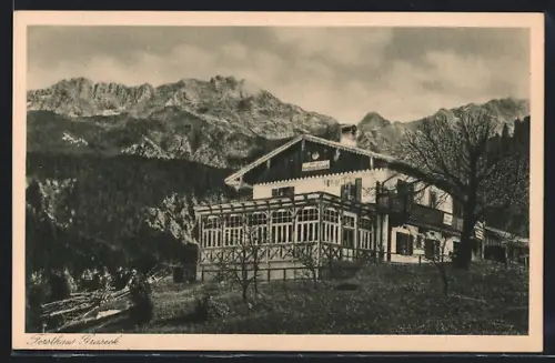 AK Vordergraseck, Forsthaus Graseck mit Bergkulisse