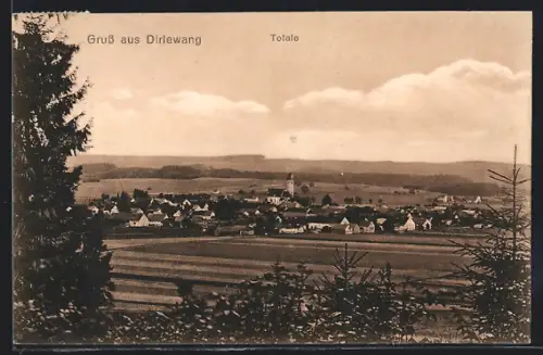 AK Dirlewang, Totalansicht vom Wald aus
