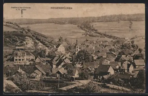 AK Heigenbrücken, Gesamtansicht mit Kirche