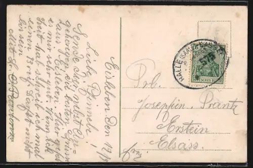 AK Eisleben, Stadtansicht mit Kirche