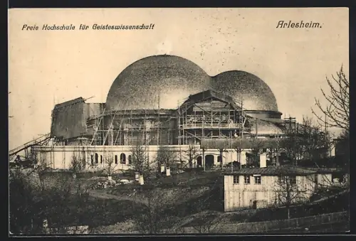 AK Arlesheim, Freie Hochschule für Geisteswissenschaft aus der Vogelschau, mit Baugerüsten