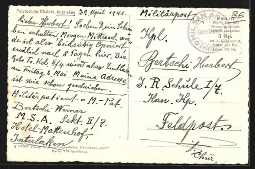 AK Interlaken, Polytechnic Chalets mit Anlagen