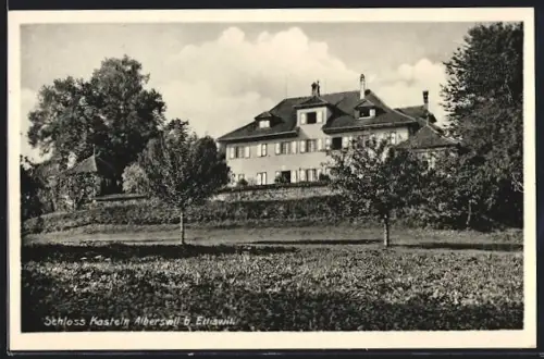 AK Alberswil b. Ettiswil, Schloss Kastein von einem Feld aus