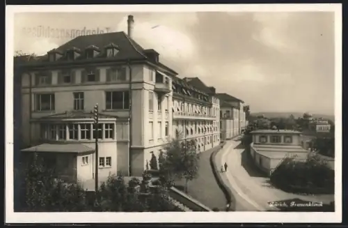 AK Zürich, Blick auf die Frauenklinik