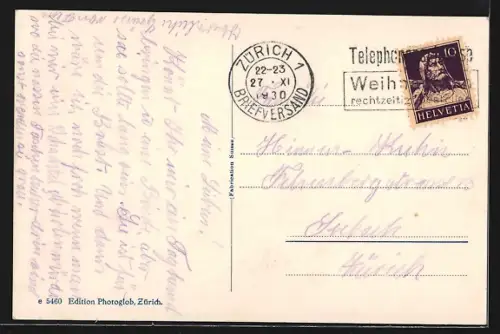 AK Zürich, Blick auf die Frauenklinik