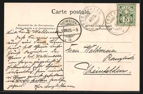 AK Brestenberg am Hallwylersee, Kuranstalt Brestenberg, Parkansicht, Springbrunnen