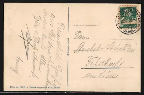 AK Meisterschwanden, Strassenpartie und Blick in einen Garten