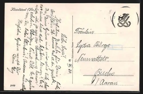 AK Kleinlützel /Sol., Gesamtansicht mit Kirche aus der Vogelschau