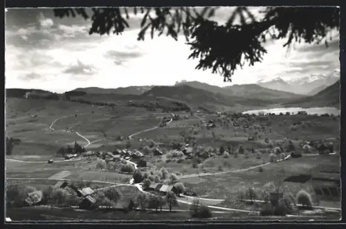 AK Alosen, Blick auf Ägerisee und Alpen