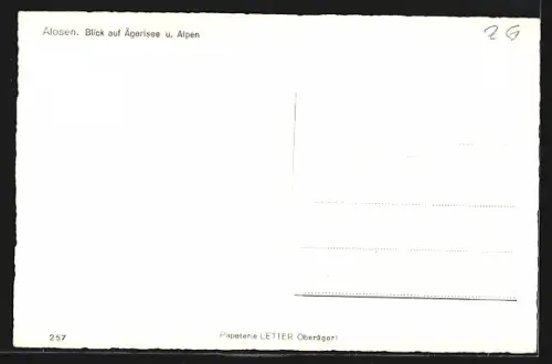 AK Alosen, Blick auf Ägerisee und Alpen