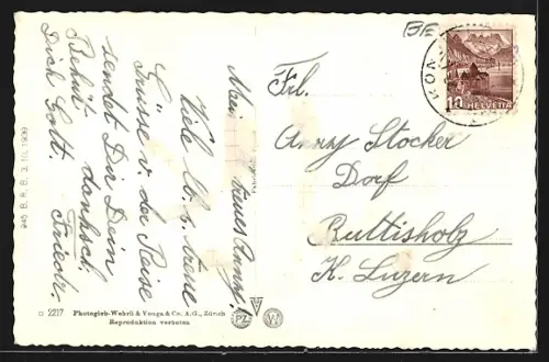 AK Konolfingen, Teilansicht mit Strassenpartie